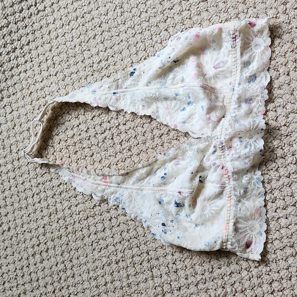 Lace halter bralette